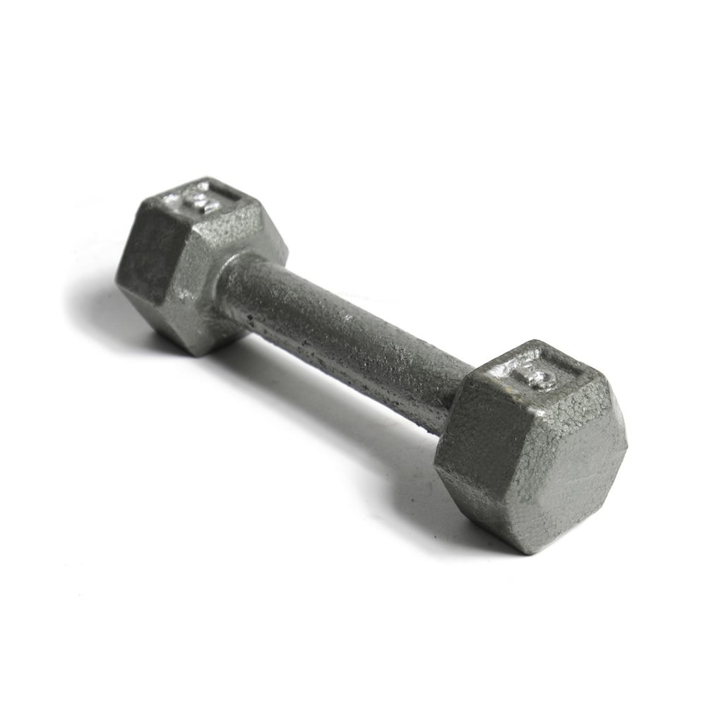 Cast Iron Straight Handle Hex Dumbbells — view 2