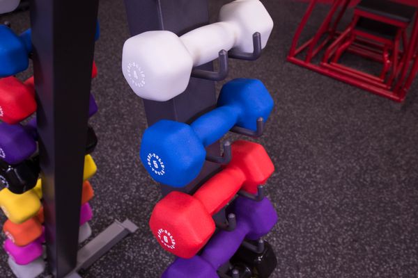 Body-Solid - 12 Pair Vinyl Rack with Rack, Includes GDR24 and pairs Vinyl Dumbbells 1-15lbs — view 6
