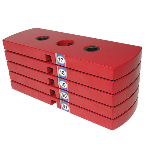 Body-Solid - Premium Red Steel Weight Stack 50lbs, 5 X 10lb Plates