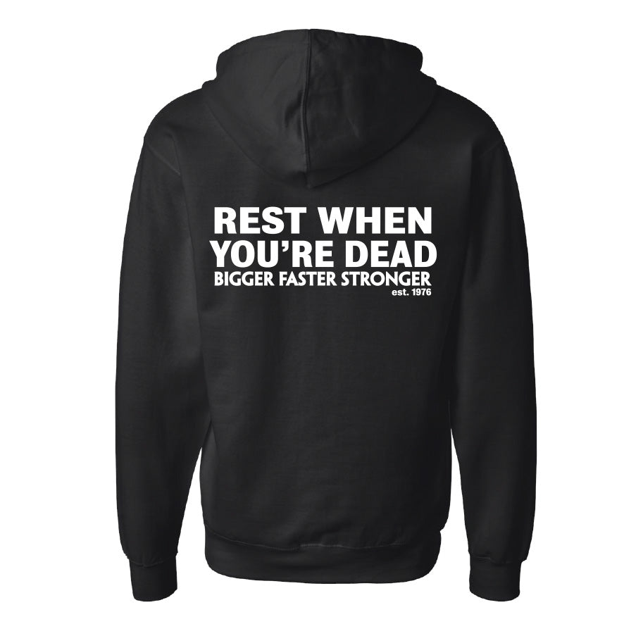 Rest When You Are Dead Zip Hoodie — view 2